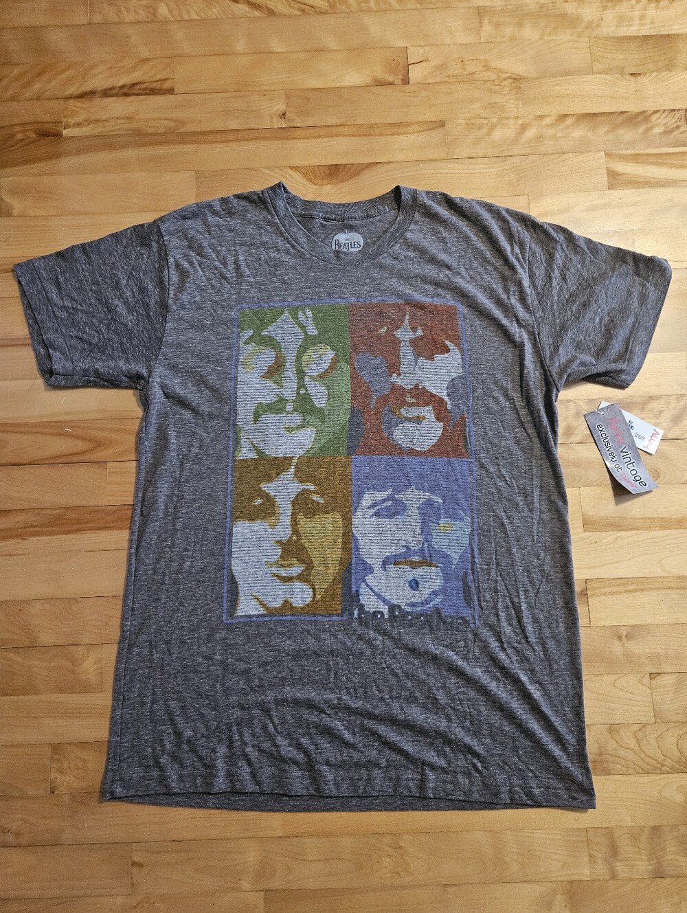 NWT Vintage HMV Men's T-Shirt The Beatles Multicolour Stylized